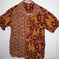 Preloved baju batik anak laki lengan pendek batik keris ukuran XL-Kids