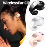 Mono Bone Conduction Headset Headphones / Bluetooth 5.3 Wireless Earphones with Mic / Lightweight Silicone-End Women Earbuds / GD28 Creative Mini Ear-Clip Headphones