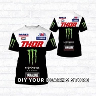 over 3d all fashion printed monster energy star yamaha racing shirts