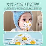 BB口罩初生至6個月 嬰幼兒專用 新生兒1-3歲 透氣親膚- 小恐龍【可調節耳繩⭐5D立體防舔】10枚/1盒裝 均碼