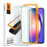 SPIGEN 2Pack Screen Protector for Galaxy A54 [Align Master] Tempered Glass Durability Rated at 9H Ha