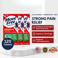 Joint Health Supplement with Glucosamine and Chondroitin | Mo-ve Fr-ee Advanced Plus MSM, 120 Tablet