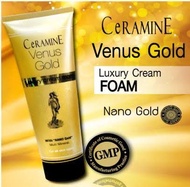เซอรามายน์ ครีมโฟมล้างหน้า  (Ceramine Venus Gold cream Foam) ครีมโฟมเนื้อละเอียด เนียนนุ่ม ที่รังสรรค์แต่สิ่งที่ดีที่สุดจากธรรมชาติเพื่อผิวหน้าสะอาดใส เนียนนุ่ม ไร้ริ้วรอย- โฟมล้างหน้าสูตรทองคำ (แท้ 100%)
