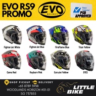 SG SELLER PSB Approved Evo Rs9 Motorcycle open face helmet