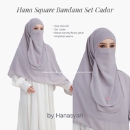 HANASYARI - Hana Square Bandana Set Cadar | Square Bandana Cerutty Babydoll Flowly 44+ Colors