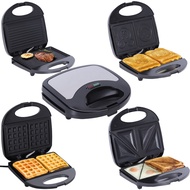 110V Breakfast Machine Waffle Maker Double-Sided Heating Electric Griddle Light Food Burger Maker Bu