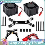 RC Car Upgrade Dual Cooling Fan 4985 1717 Motor Heat Sink Kit for 1/5   6S 8S  KRATON Outcast Black