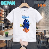 KIDS' TSHIRT FINDING NEMO AND DORY, AQUAMARINE CLOWN FISH, CLOWN FISH, MARINE AQUARIUM/MARINE - PREM