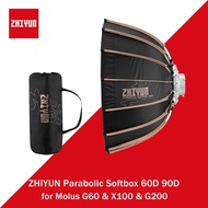 ZHIYUN Softbox 90D 60D Bowens Mount Light Diffuser for Molus G60 & X100 & G200 Photography Accessori