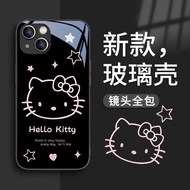 Kitty Glass Case KT iPhone 15 pro Phone Case i14 Pro max i13 12 11 XS MAX