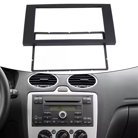 Aftermarket Double Din Stereo Trim for Ford For Focus II C Max S Max Fusion Transit and Fiesta III 2