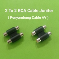 2 to 2 Rca Cable Jointer av cable jointer penyambung cable av