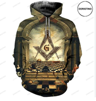 3D HOODIE-  XZX180305   Freemason Masonic Lodge Freemasonry All Over Print Hoodie 25