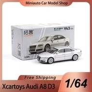 New In Stock Xcartoys 1:64 Audi A8 D3 Alloy Miniature Diecast Model Audi Sedan Car Y43-04 Model Toys