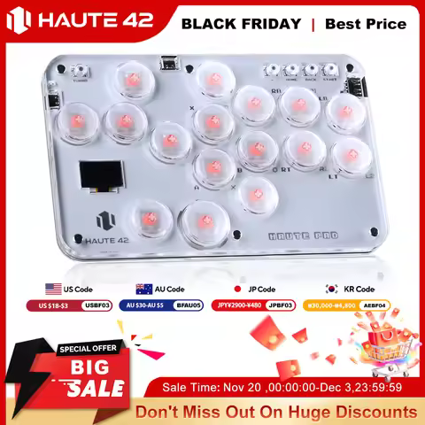 Haute42 Arcade Hitbox Controller Fight Stick PC Joystick Hitbox Controller Keyboard For Ps4 / Switch