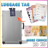 Luggage Tag Cute Card Holder Waterproof Name Tag Colorful Boarding Pass