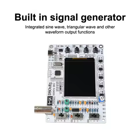 DSO183 DC 5V DIY Digital Oscilloscope Kit 0-500kHz Oscilloscope Electronic Soldering Kit Type-C Inte