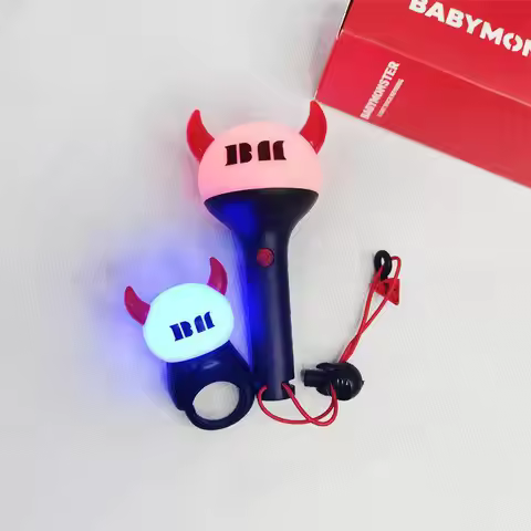 BABYMONSTER Glowing Monster-shaped Support Light Pendant, Mini Hand Light Keychain, Homemade Accesso
