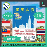 Lucky - Lucky Sim 4G/5G LTE 星加坡 馬來西亞 印尼 泰國 星馬印泰 外遊數據卡 旅行 4G LTE 6日 無限數據卡 使用限期 31/12/2025
