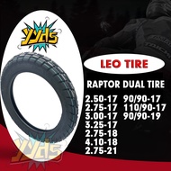 LEO RAPTOR TIRE DUAL SPORT TUBE TYPE TIRE FOR CAFE RACER / BRAT 17-19" (Inches)