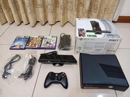 Xbox 360 S 250GB 主機 + Kinect體感攝影機 + 3款遊戲（原廠完整盒裝）保存良好、乾淨、功能正常