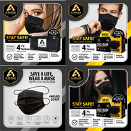 A Mask 4 Ply Ear Loop / Head Loop / Hijab / Adult Disposable Face Mask 50 pcs