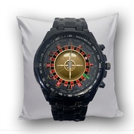 CASINO ROULETTE Men's Watch Cool Stainless Steel Black Iron Latest Premium 01 Waterproof