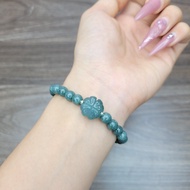 Q801 Lam Ngoc bracelet mixed with Lam Ngoc 4-leaf clover, Ag marble, not picky about destiny - Feng 