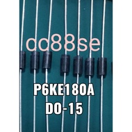 P6KE180A P6KE180 ZENER OVERVOLTAGE TRANSIENT SUPRESDORS 180VOLT 600WATT PEAK POWER 5 WATT STEADY STA