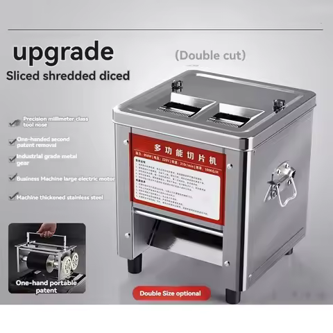 Meat Slicer Commercial Electric Slicer Cutting Fillet Meat Automatic Cutting Vegetables Minced Meat