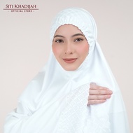 Siti Khadijah Telekung Signature Shippou Midi in White (Top Only) with Free Travel Pouch Bag LE Sash