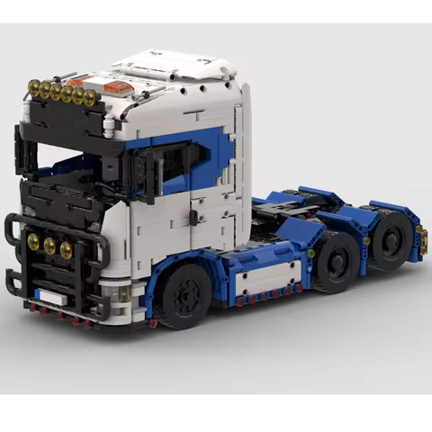 New model 1:16 truck head MOC-770S heavy engineering container DIY building blocks assembly model fl