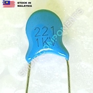 5PCS 220pF 1KV, High Voltage Ceramic Capacitor (221K)