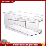 [In Stock]2-Layer Refrigerator Can Organizer - Automatic Rolling Beverage Storage Box for Soda, Beer