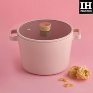 Fika Pink 22cm高身雙柄煲 - 粉紅色 (適用於電磁爐)