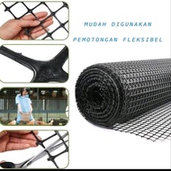 RAM PLASTIK HITAM HDPE Lebar 2 M Lubang 2x2cm