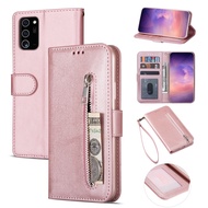 Flip leather phone case for Samsung Galaxy A32 A31 A21 A51 A71A70E  bracket lanyard magnetic zip fastener wallet card protective cover