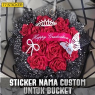 CHEAPEST CUSTOM NAME STICKER FOR BOUQUET RIBBON#94