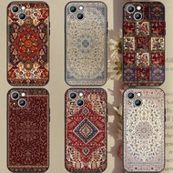 Phone Case Iphone15 Flower Foreign Trade Applicable Persian Carpet European and American Black Other