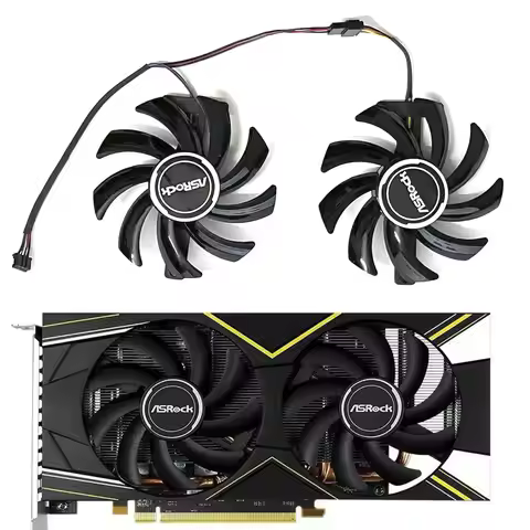 New RX5600 XT GPU Fan 4PIN PVA080E12R DC 12V 0.5A For ASRock RX 570 590 5500XT 5600XT Graphics Cooli