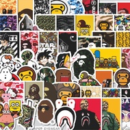 Cutting Pack Stickers Bape Shark Stickers Contents 100Pcs Cute Cool Aesthetic Series for Suitcases V