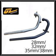 GL RACING MANIFOLD BLACK/ STEEL 28/32/35/38MM Y15