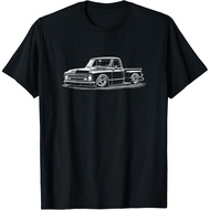 Men's cotton T-shirt C10 Truck Silhouette 1967-1972 C10 Stepside Classic Truck T-Shirt Fast Shipping