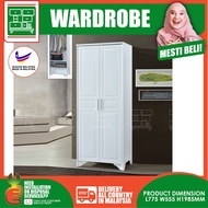 2 Door 2.5-Feet Swing Door Wardrobe / Wardrobe with Large hanging space / Almari Baju / Pintu Kaca /