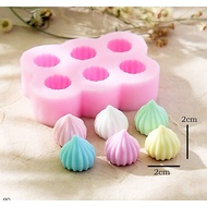 Silicone mold Blister of 6 ice cream cones