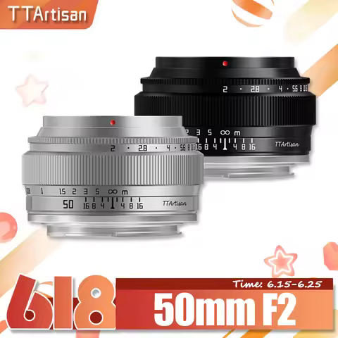 TTArtisan MF 50mm F2.0 Standard Focal Length Full Frame Portraiture Humantity Lens Compatible with S