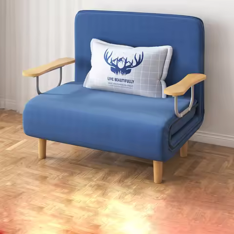Folding Bed Sofa Bed Single Dual-Use Office Noon Break Bed Household Simple and Portable Small Folda