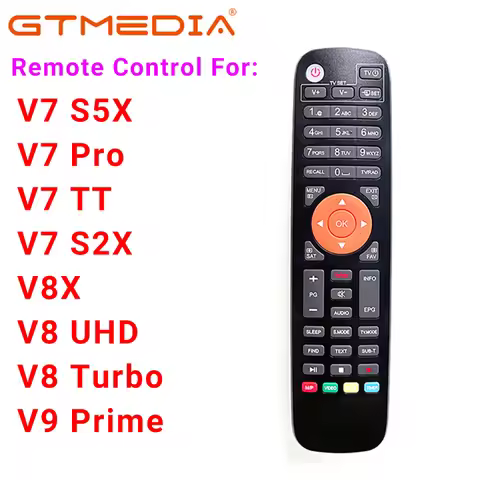 GTMEDIA Remote Control For V7 S5X/V7 PRO/V8X/V9 Prime/V8 UHD/V8 Turbo/V7 TT No Battery No Voice