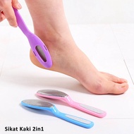 Sikat Kaki - 2in1 Alas Anti Kotor Kapalan Rubbing Foot Scrub Meni Pedi - Salon Treatment Perawatan [