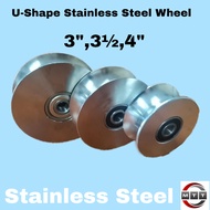 (STAINLESS STEEL) Gate roller pipe bearing roller sliding gate wheel roda pintu besar roda pintu tolak roda paip